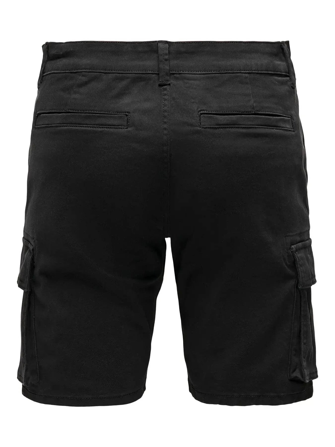Only & Sons Cargo Shorts in Black