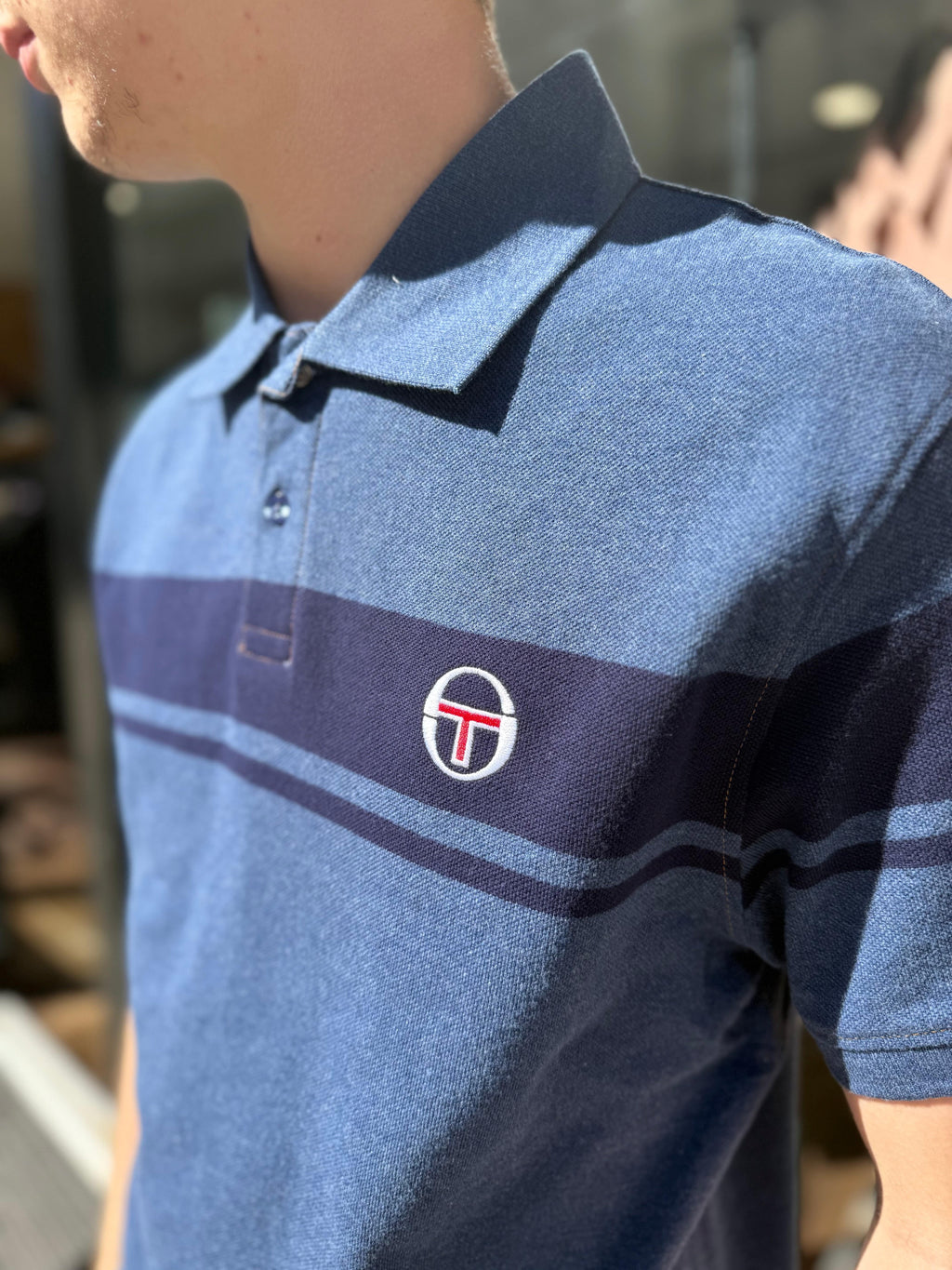 Sergio Tacchini DM Young Line Polo Shirt Mid Denim