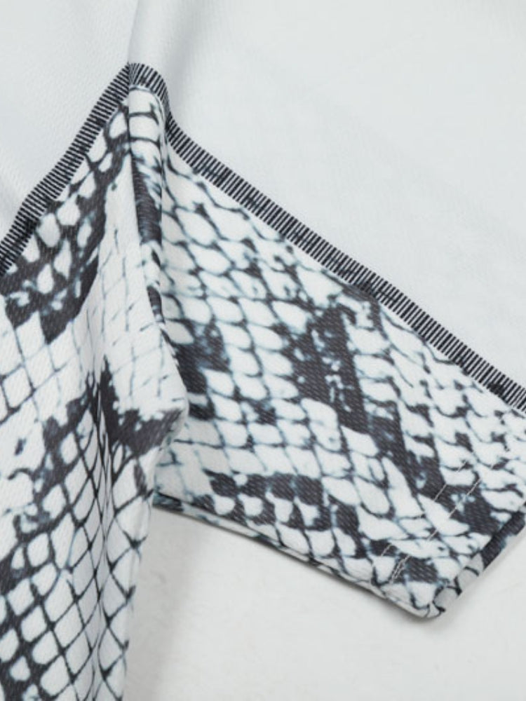 DCRB Snake Print Baseball Tee