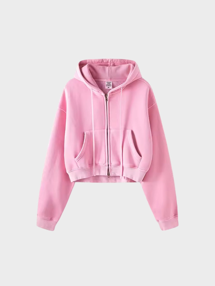 DCRB Cropped Women Zip Up