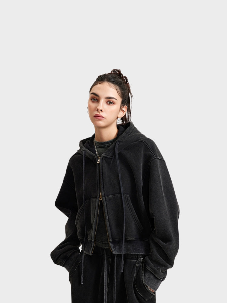DCRB Cropped Women Zip Up