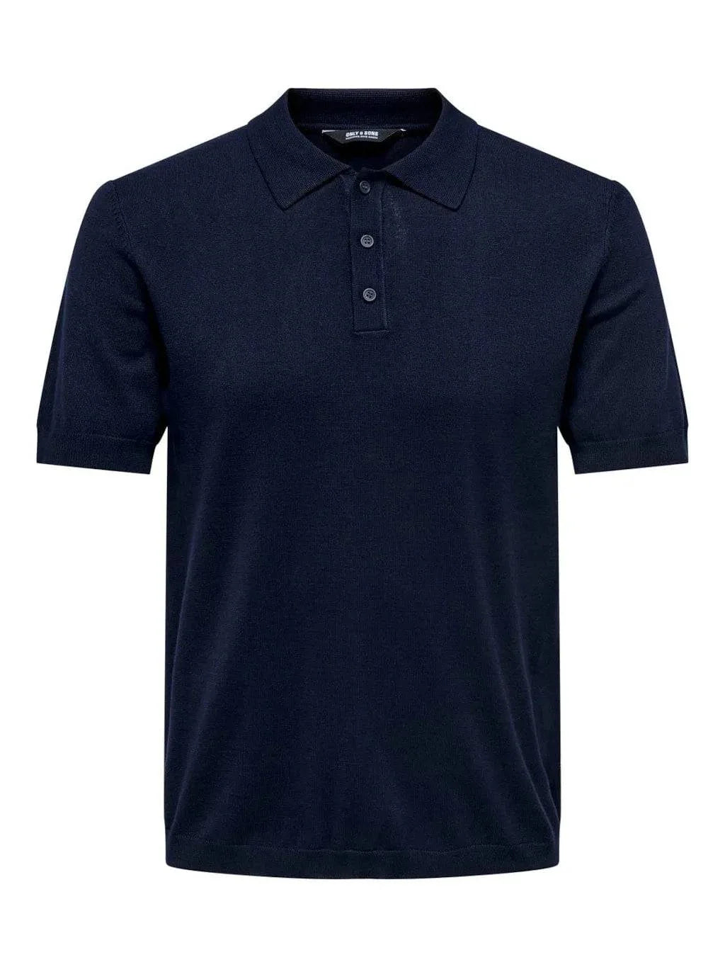 Only and Sons Knitted S/S Polo Navy