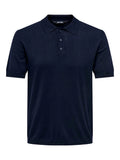 Only and Sons Knitted S/S Polo Navy