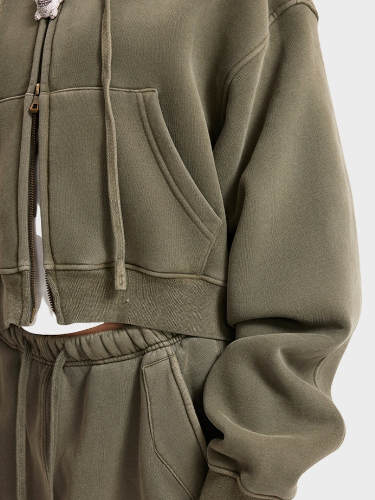 DCRB Cropped Women Zip Up