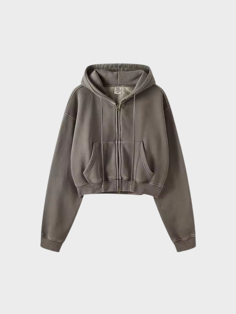 DCRB Cropped Women Zip Up