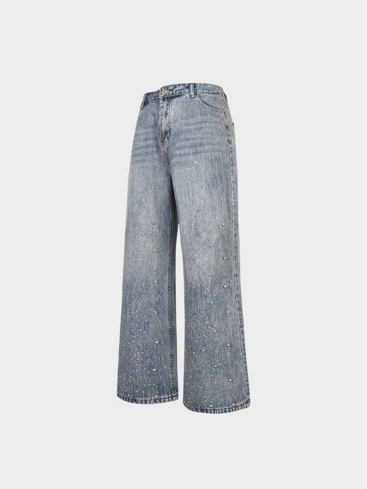 DCRB Rhinestone Baggy Denim Jeans