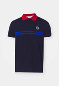 Sergio Tacchini Supermac Polo Shirt Maritime Blue/Adrenaline Rush/Nautical Blue