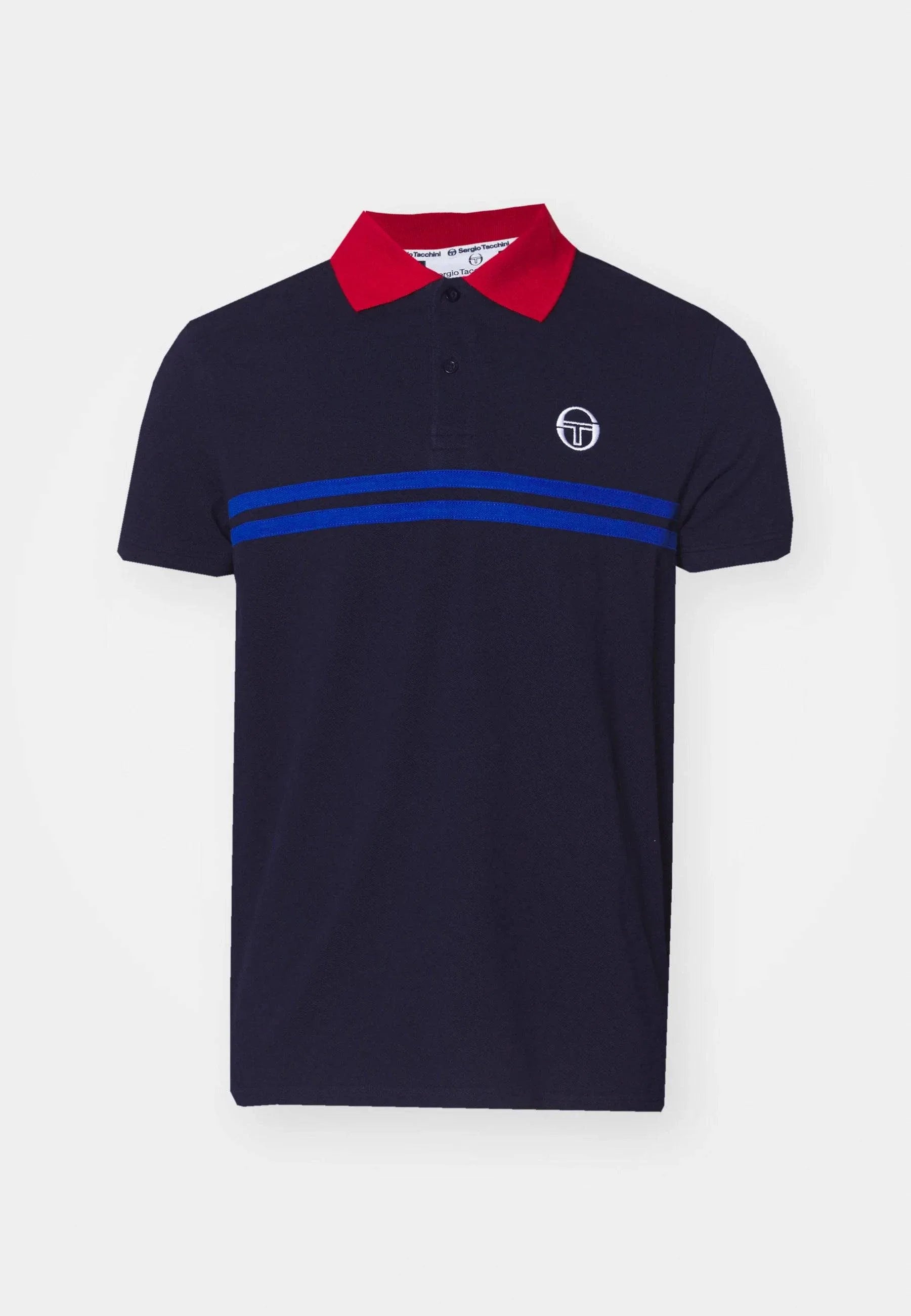 Sergio Tacchini Supermac Polo Shirt Maritime Blue/Adrenaline Rush/Nautical Blue