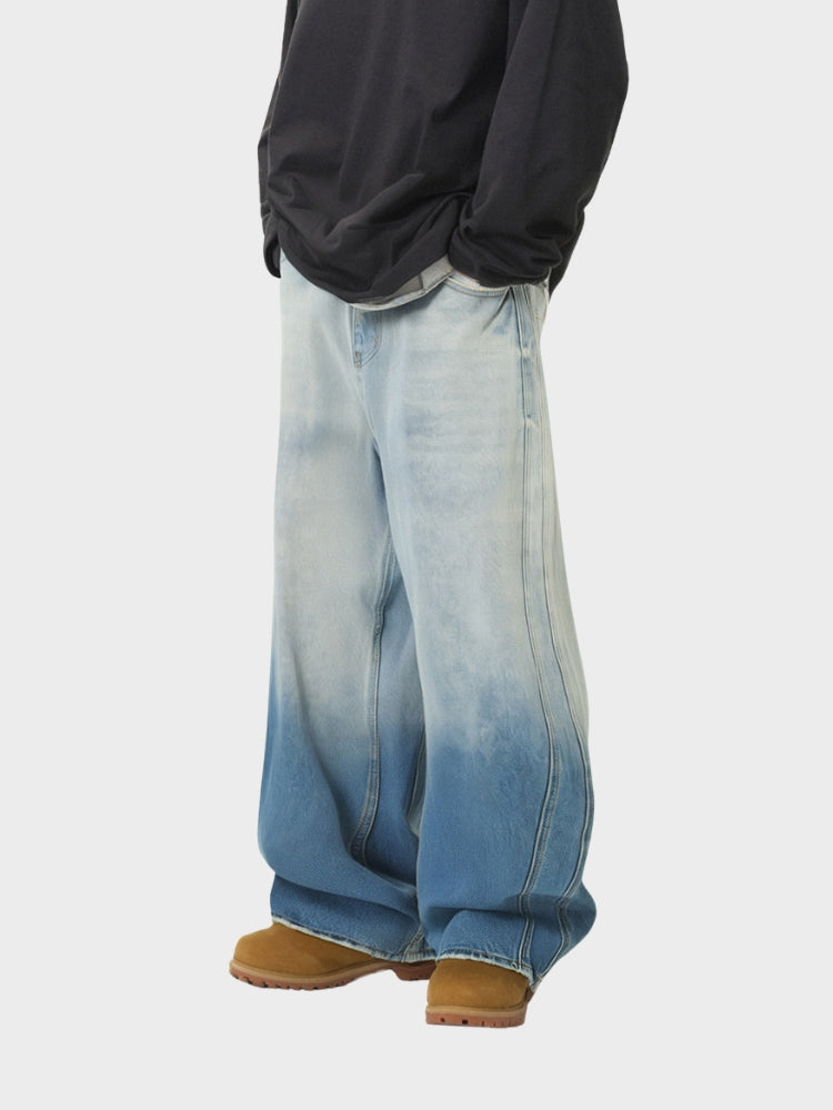 DCRB White Washed Baggy Denim Jeans