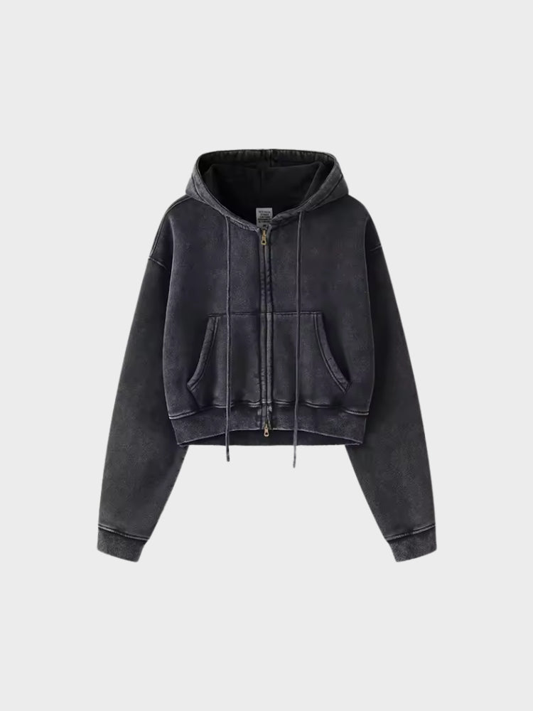 DCRB Cropped Women Zip Up
