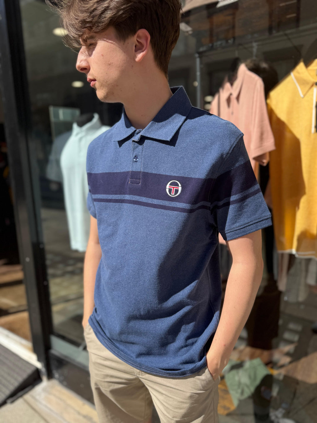 Sergio Tacchini DM Young Line Polo Shirt Mid Denim