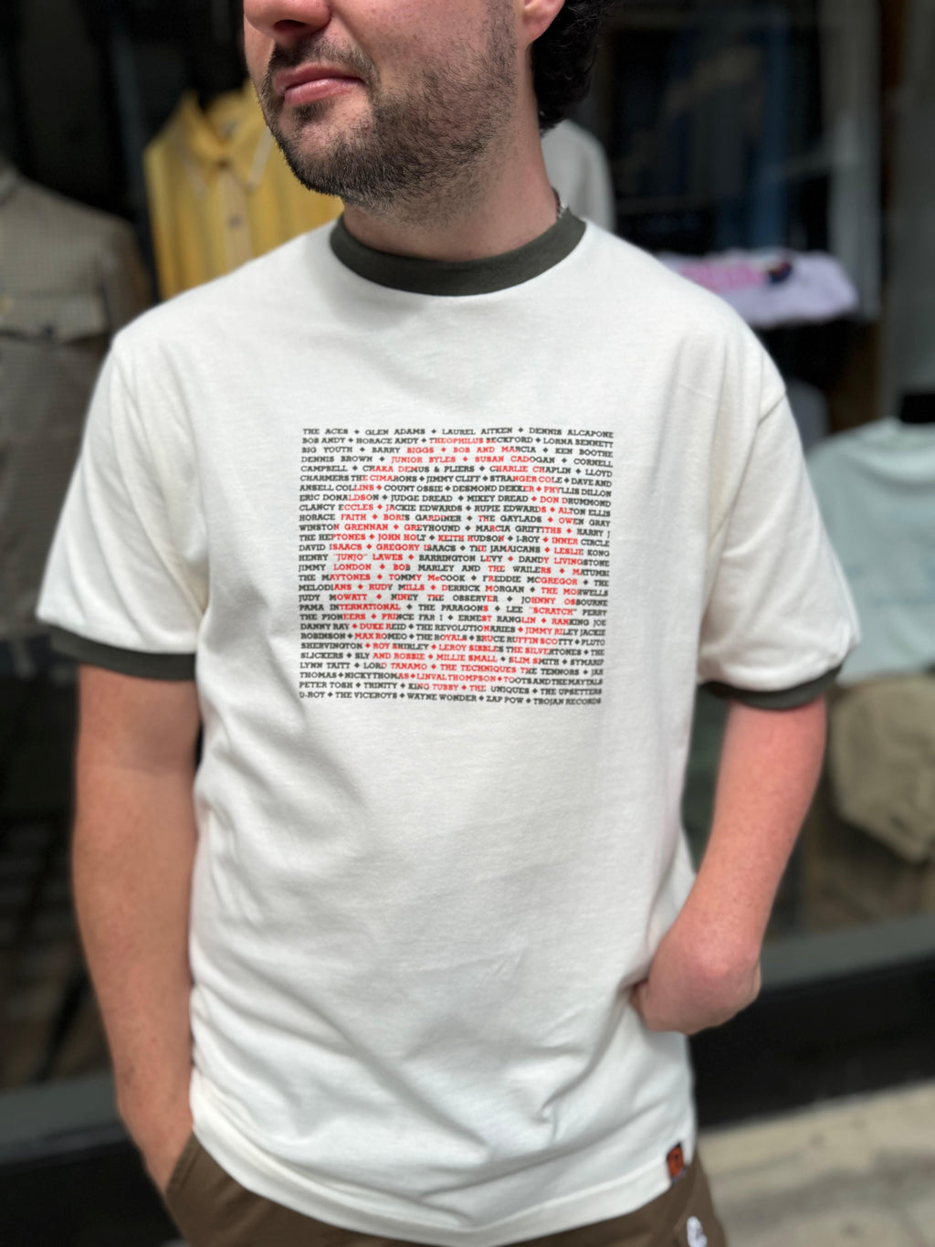 Trojan Artist Logo T-shirt Ecru