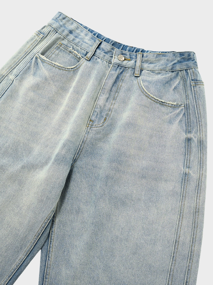 DCRB White Washed Baggy Denim Jeans