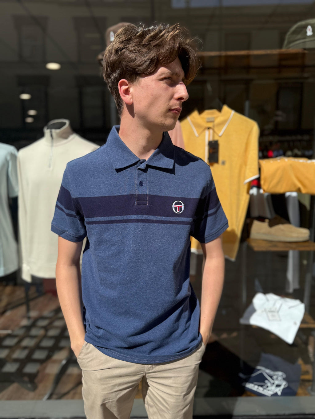 Sergio Tacchini DM Young Line Polo Shirt Mid Denim