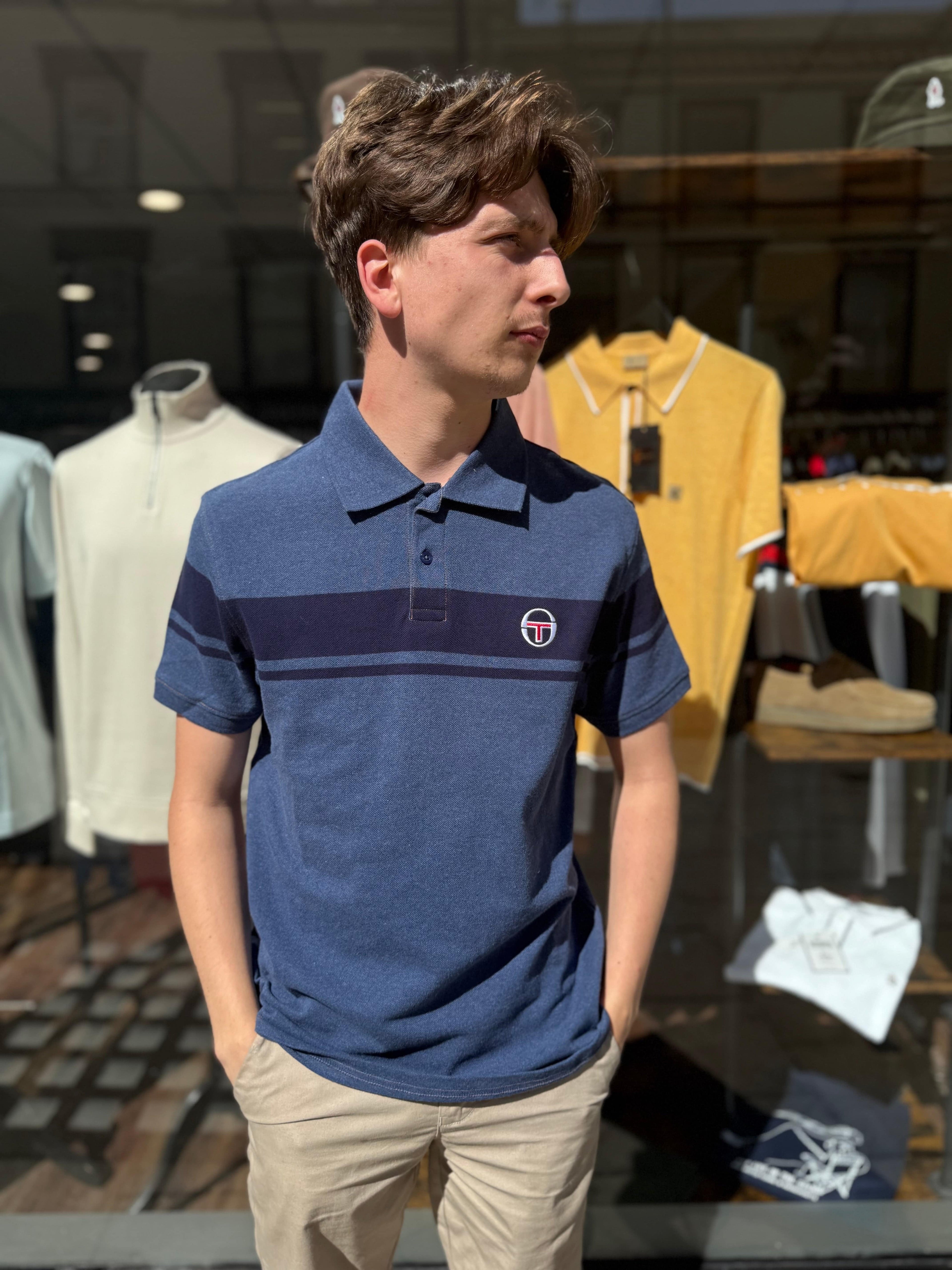 Sergio Tacchini DM Young Line Polo Shirt Mid Denim