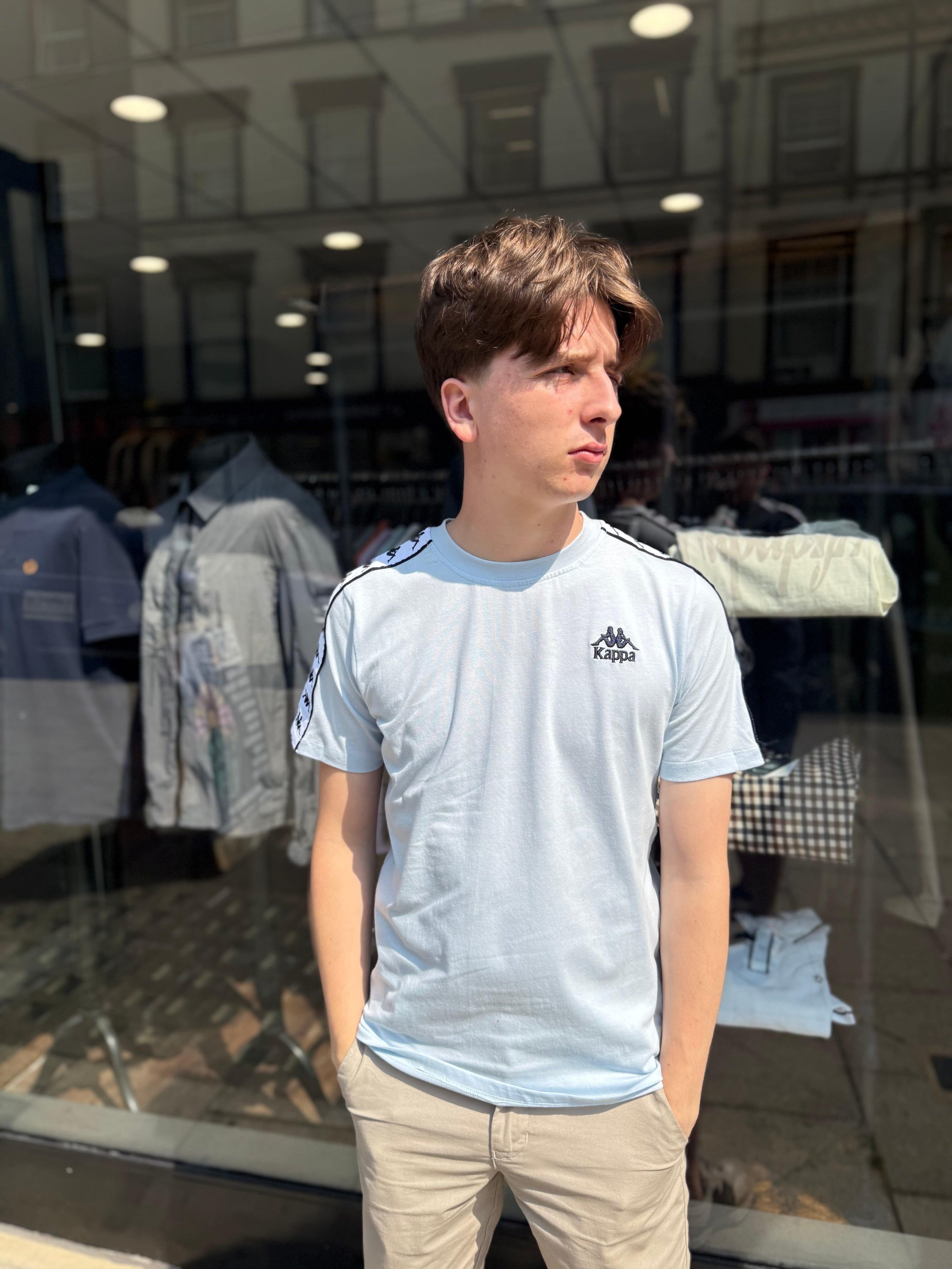 Kappa Umara T-Shirt Blue Azure/White