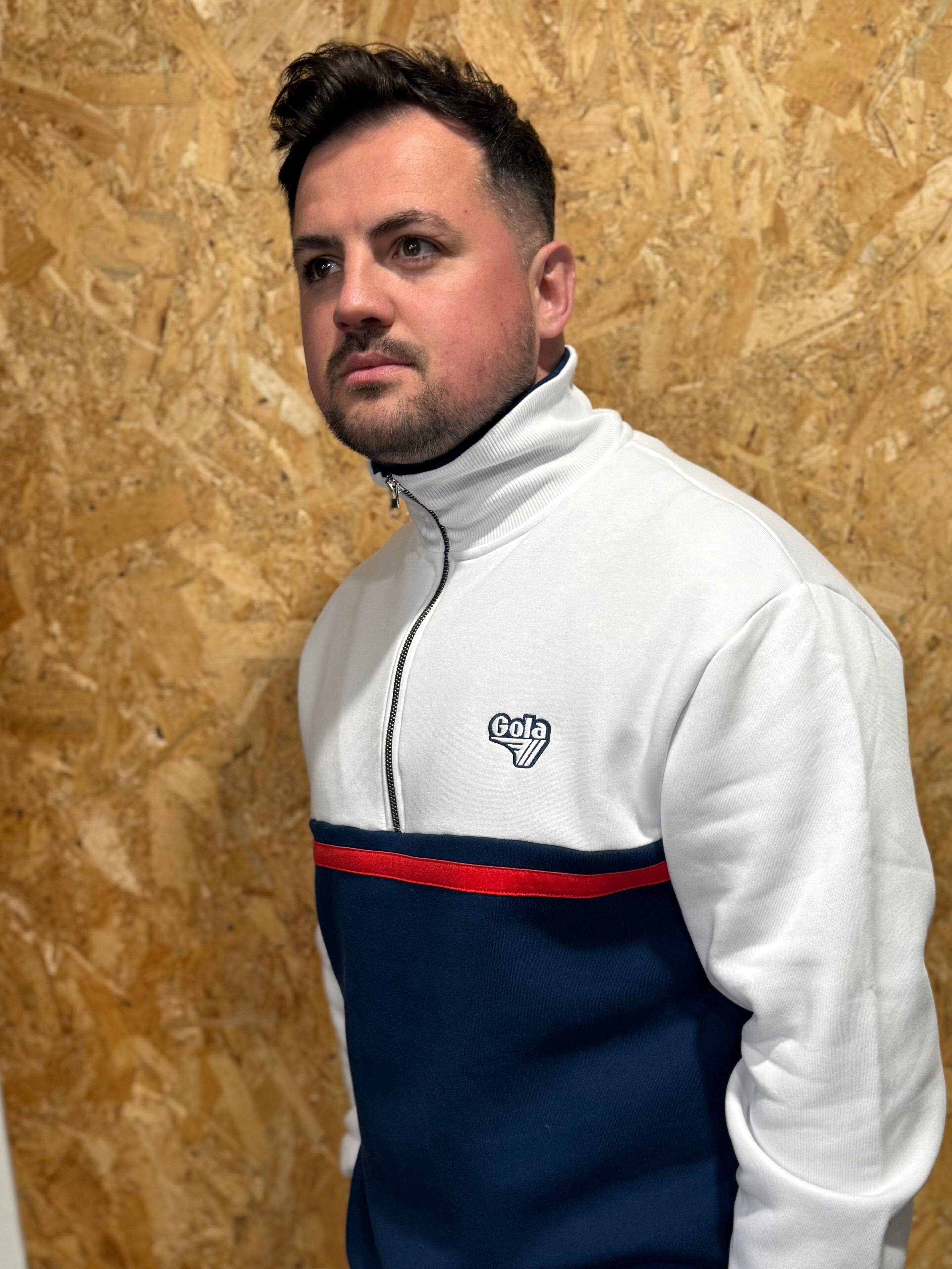 Gola Stripe Detail Quarter Zip Jumper