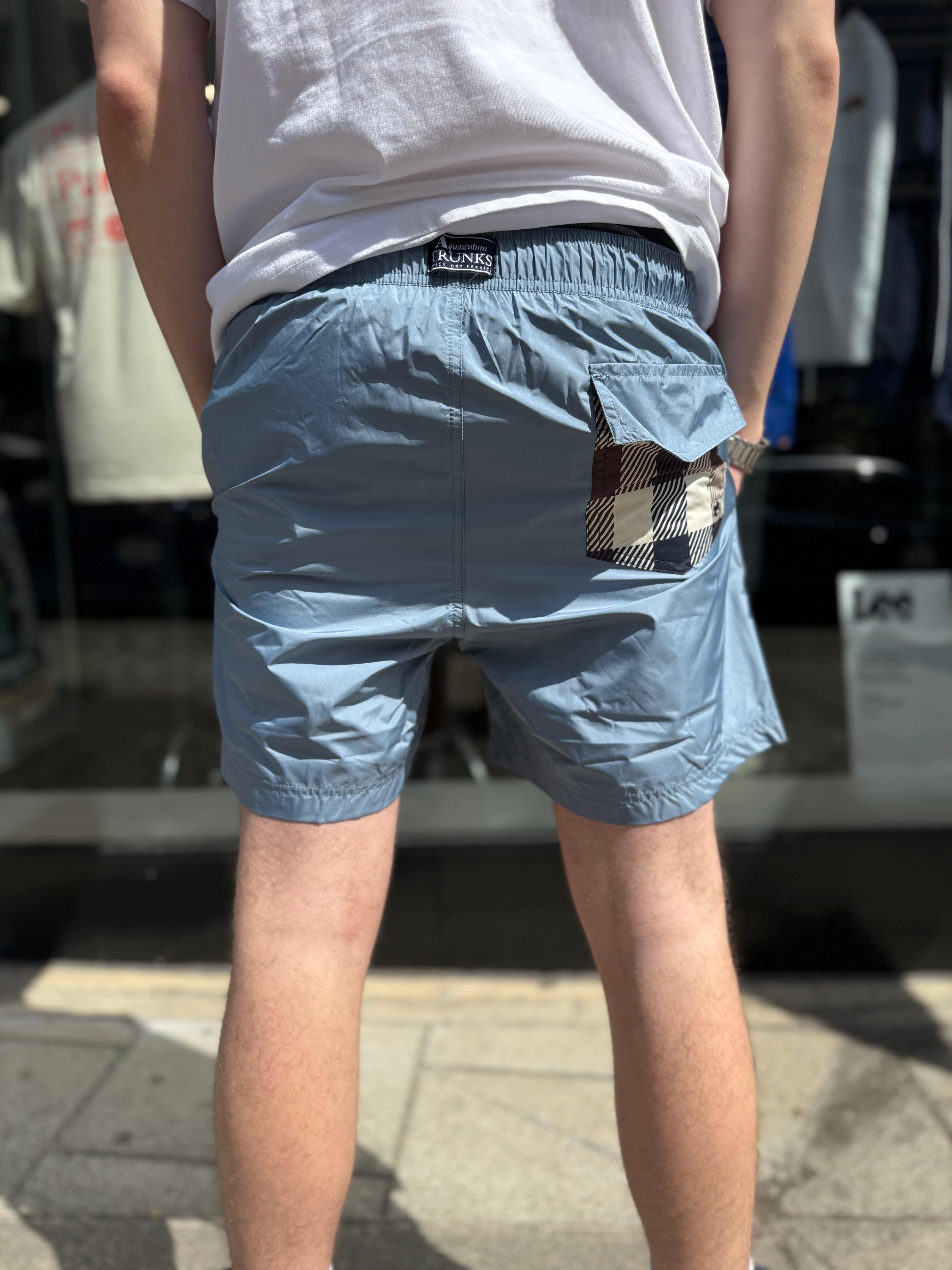 Aquascutum Club Check Pocket Swim Short Dust