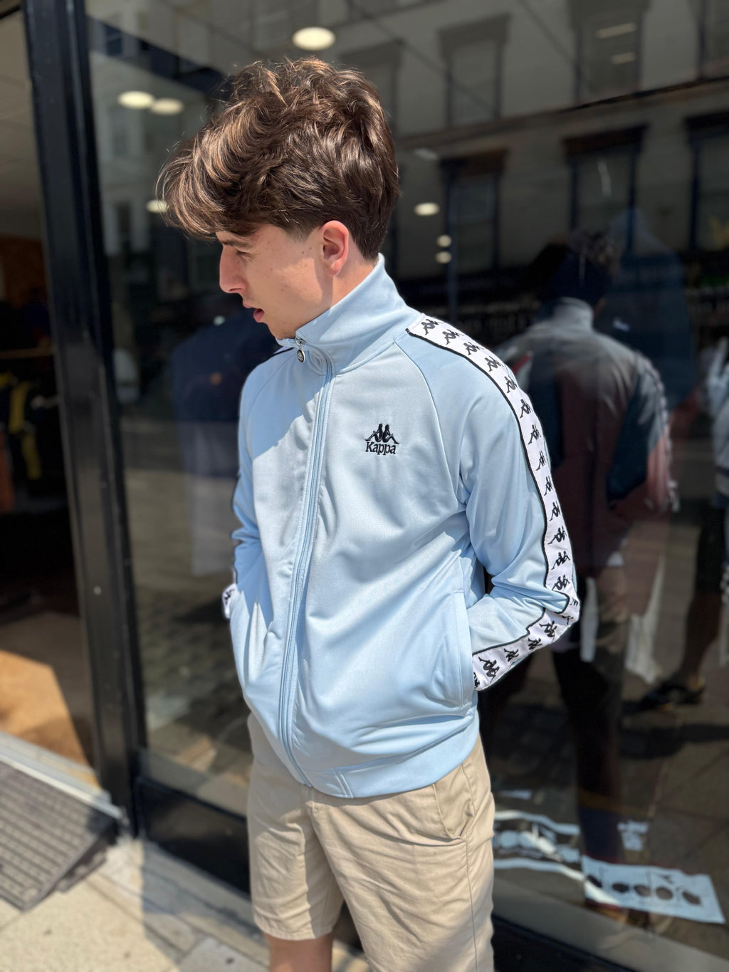 Kappa Lyman Track Top Sky Blue
