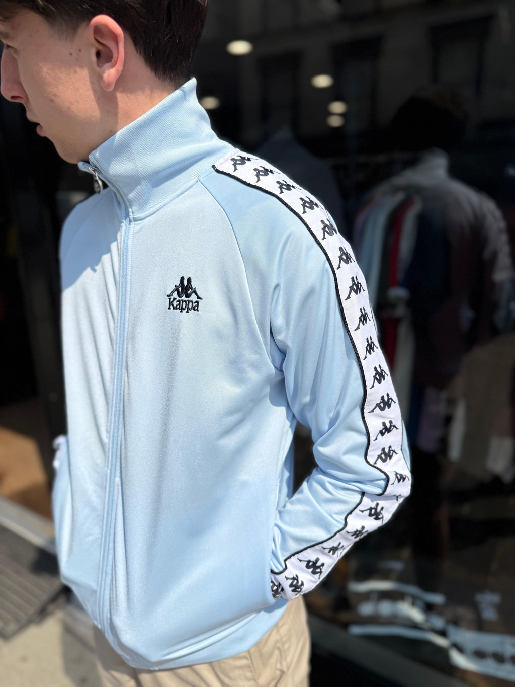 Kappa Lyman Track Top Sky Blue