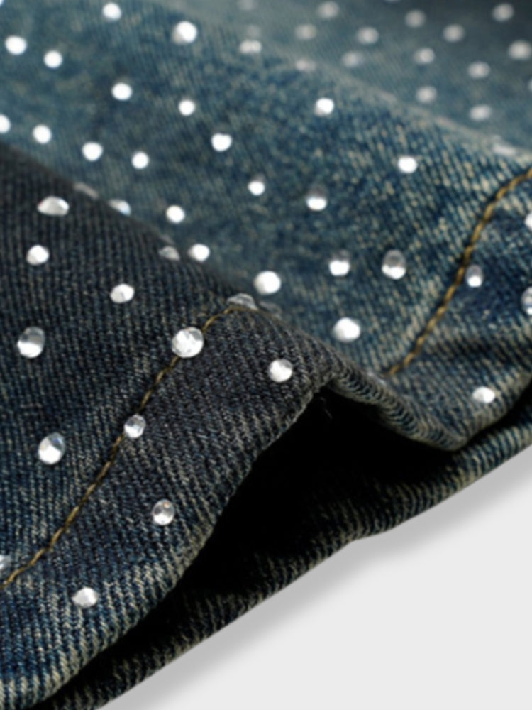 DCRB Rhinestone Denim Jorts