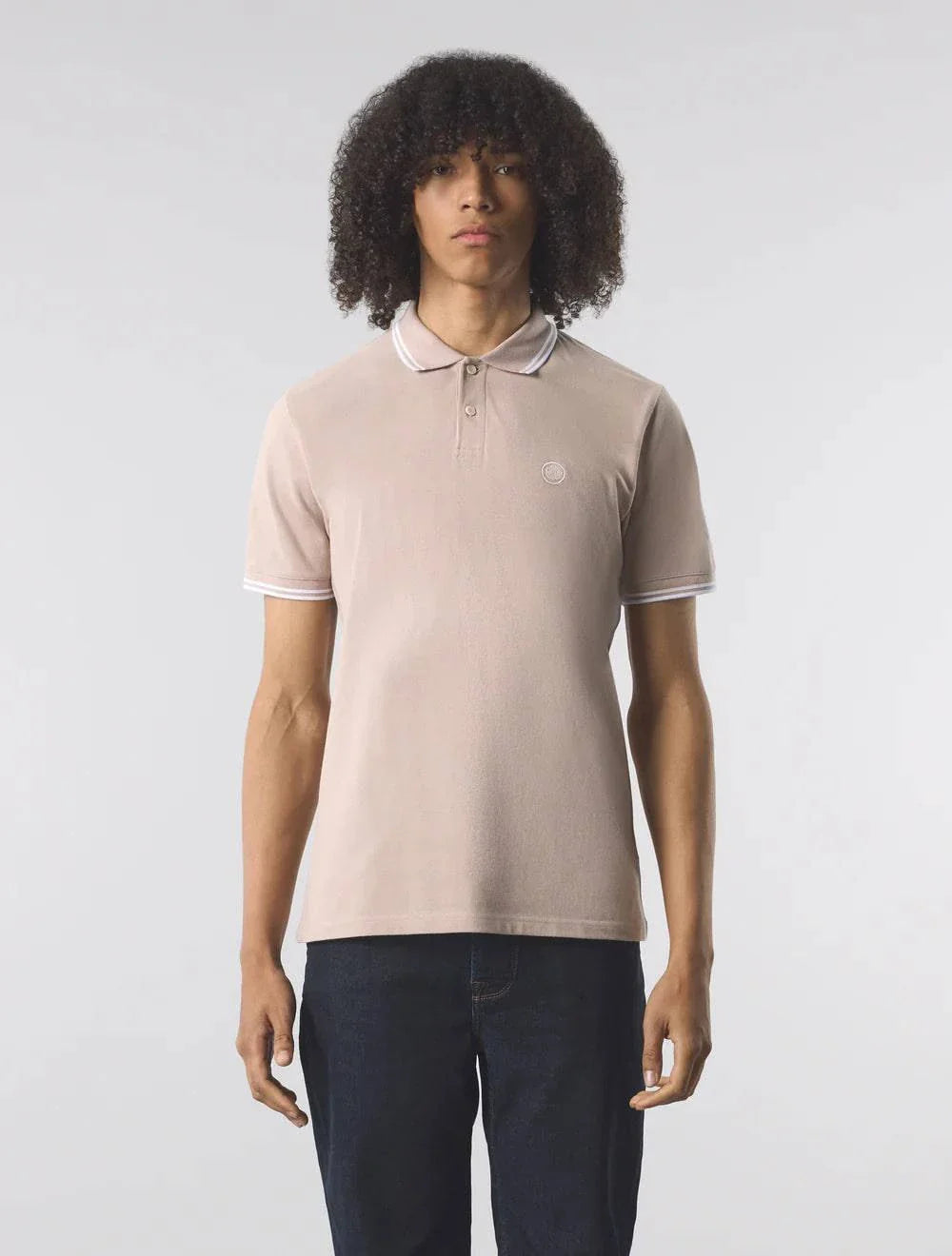 Pretty Green Barton Polo Shirt Dusky Pink