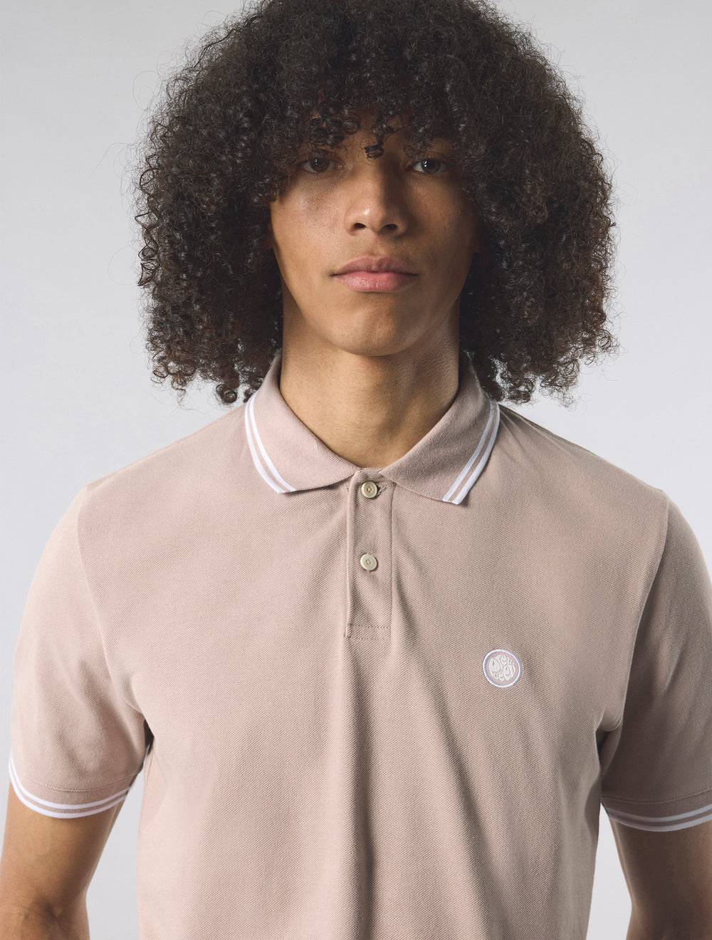 Pretty Green Barton Polo Shirt Dusky Pink