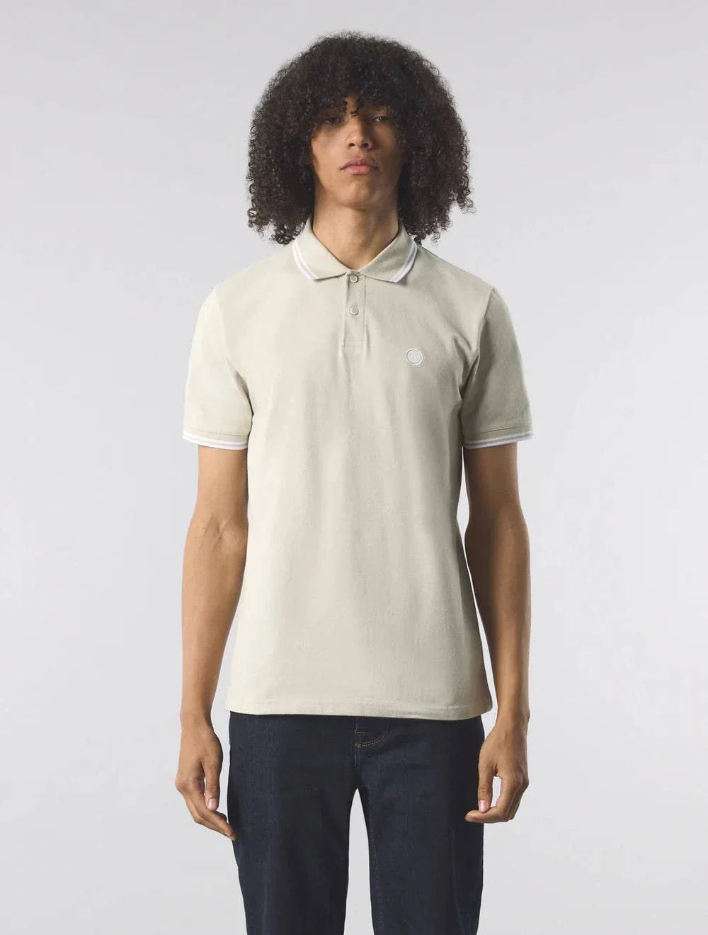 Pretty Green Barton Polo Shirt Stone
