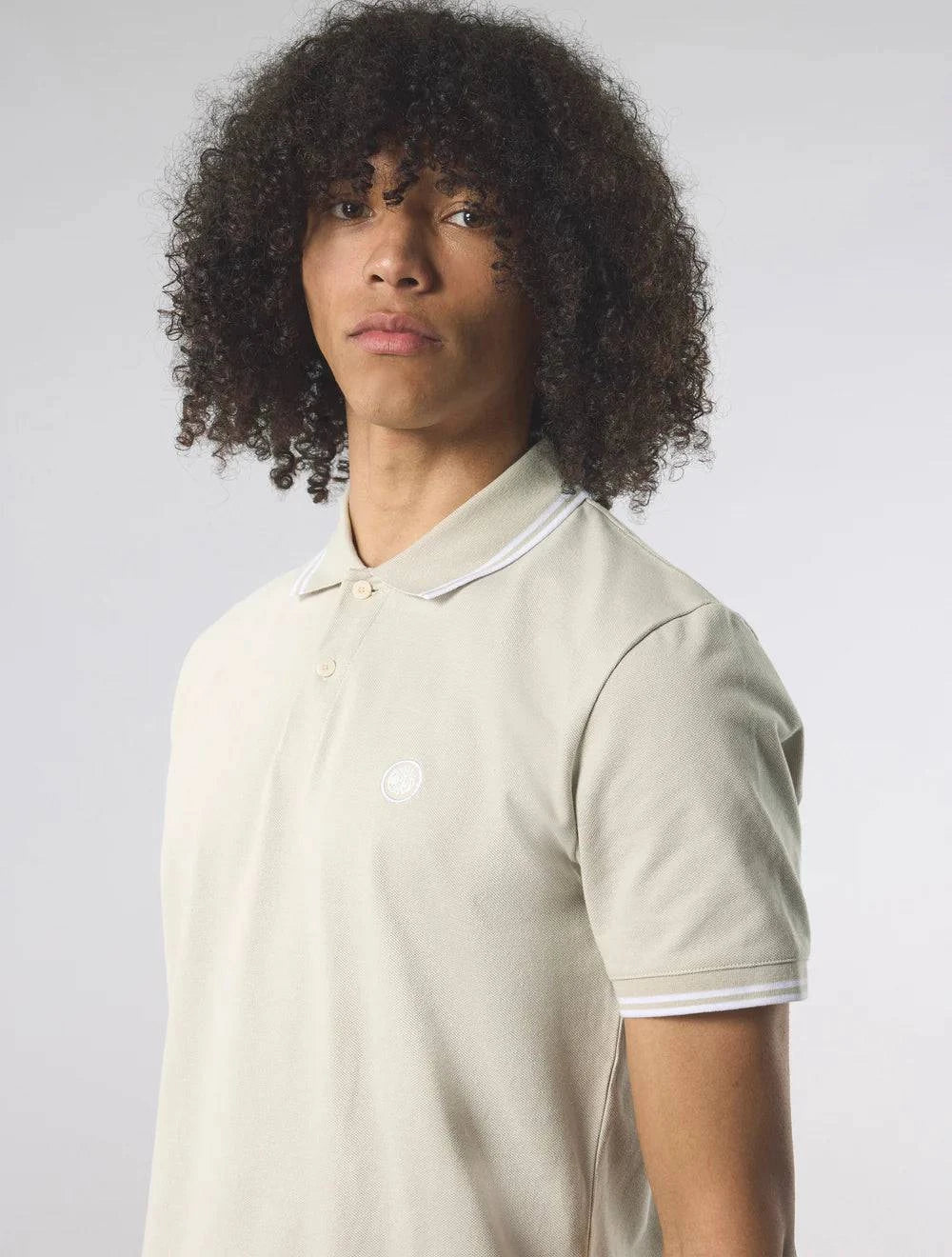 Pretty Green Barton Polo Shirt Stone