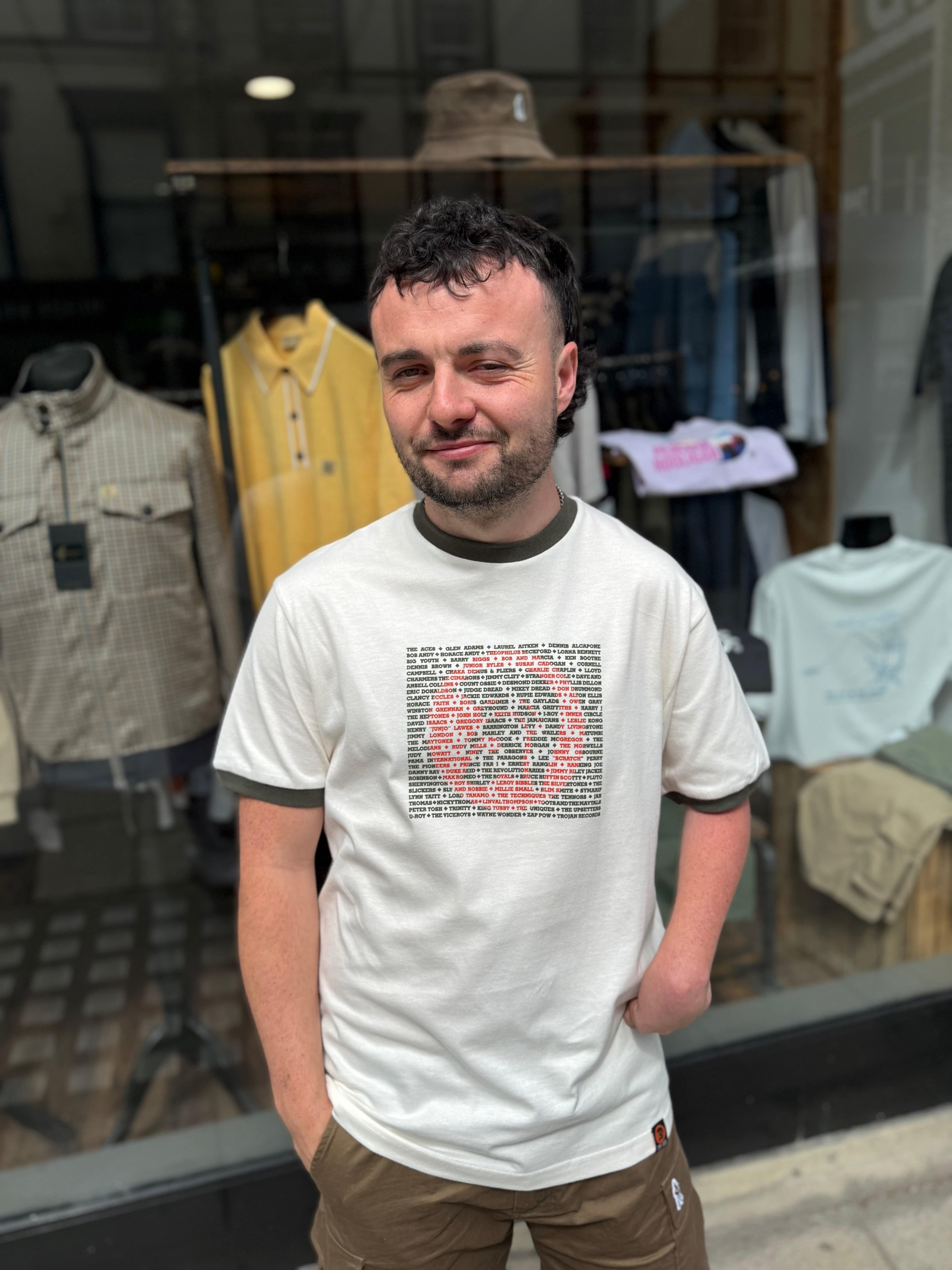 Trojan Artist Logo T-shirt Ecru