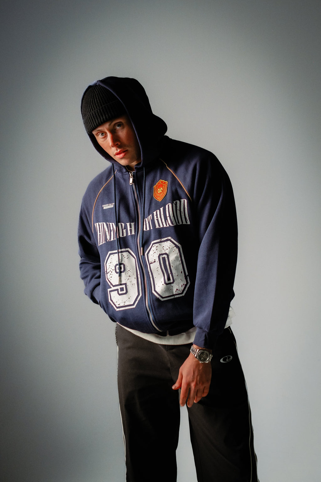 Vintage Sinner 90 Hoodie with Zipper