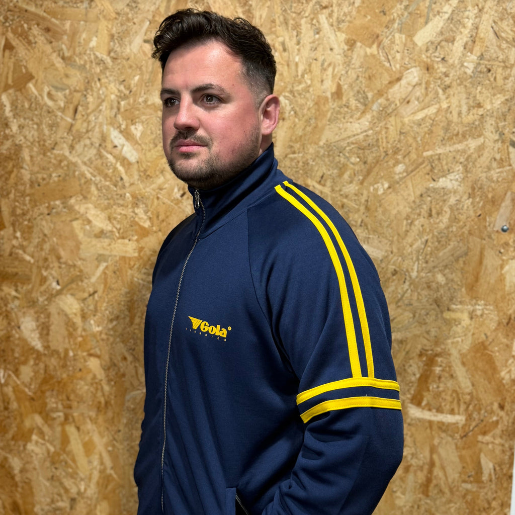 Gola Logo Striped Track Top Navy