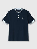 Pretty Green Cressa Tipped Grandad Polo Navy