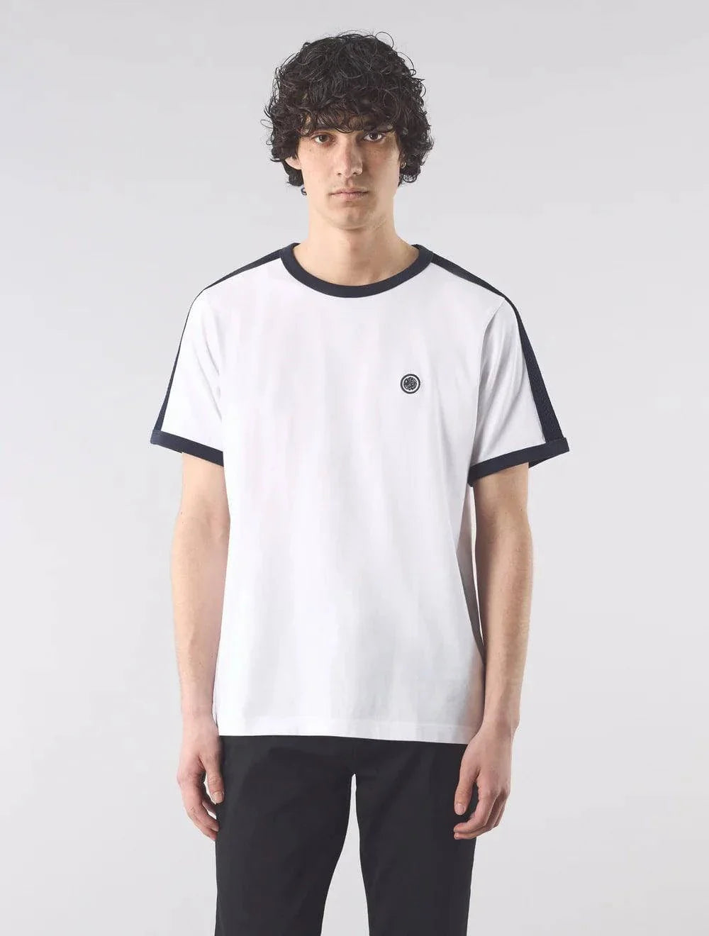 Pretty Green Denton T-Shirt White/Black