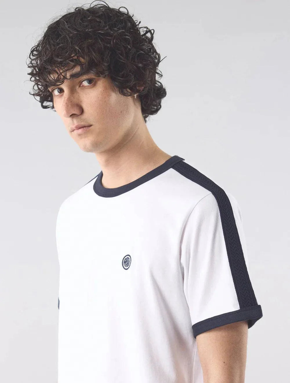 Pretty Green Denton T-Shirt White/Black