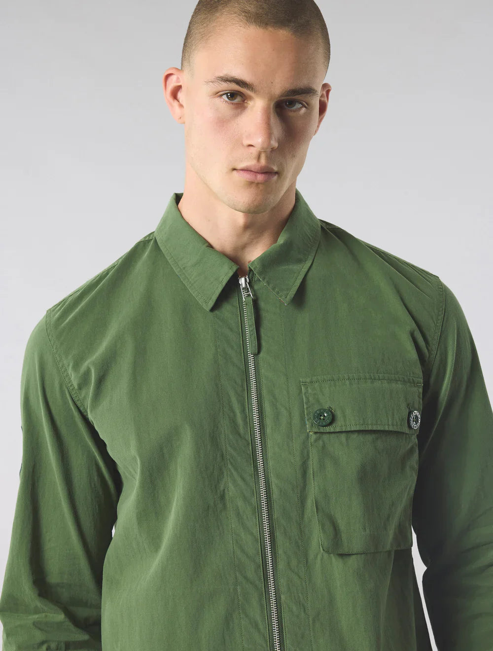 Pretty Green Feltham Overshirt Khaki