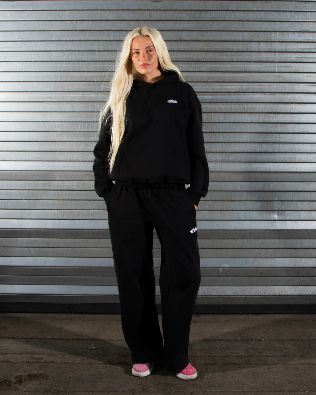DCRB Tracksuit Open Leg Jogger - Black