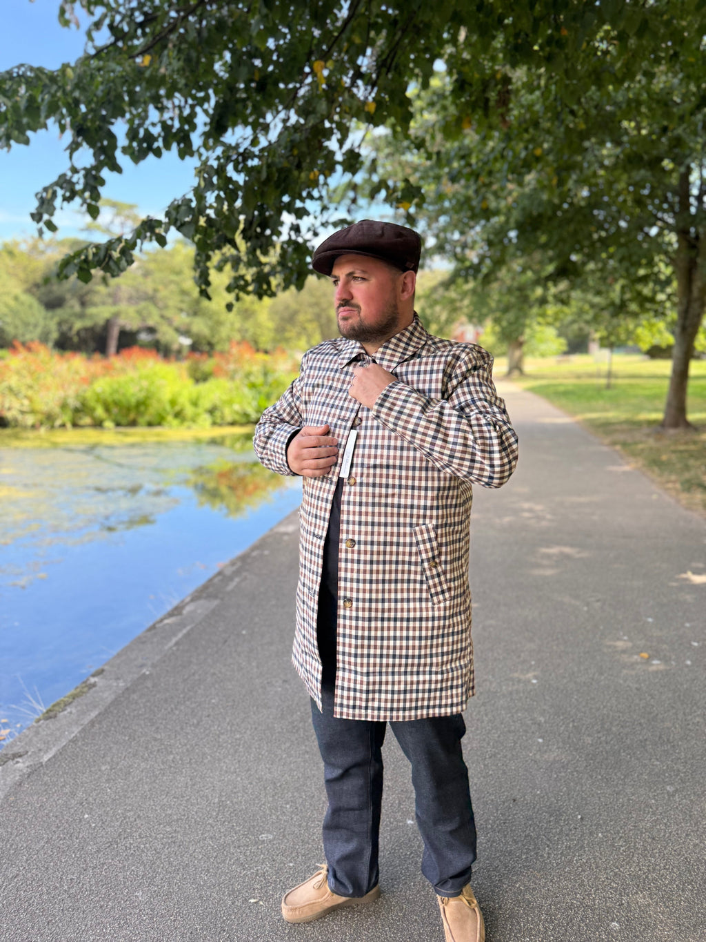 Aquascutum Active Archival Reversible Mac Navy