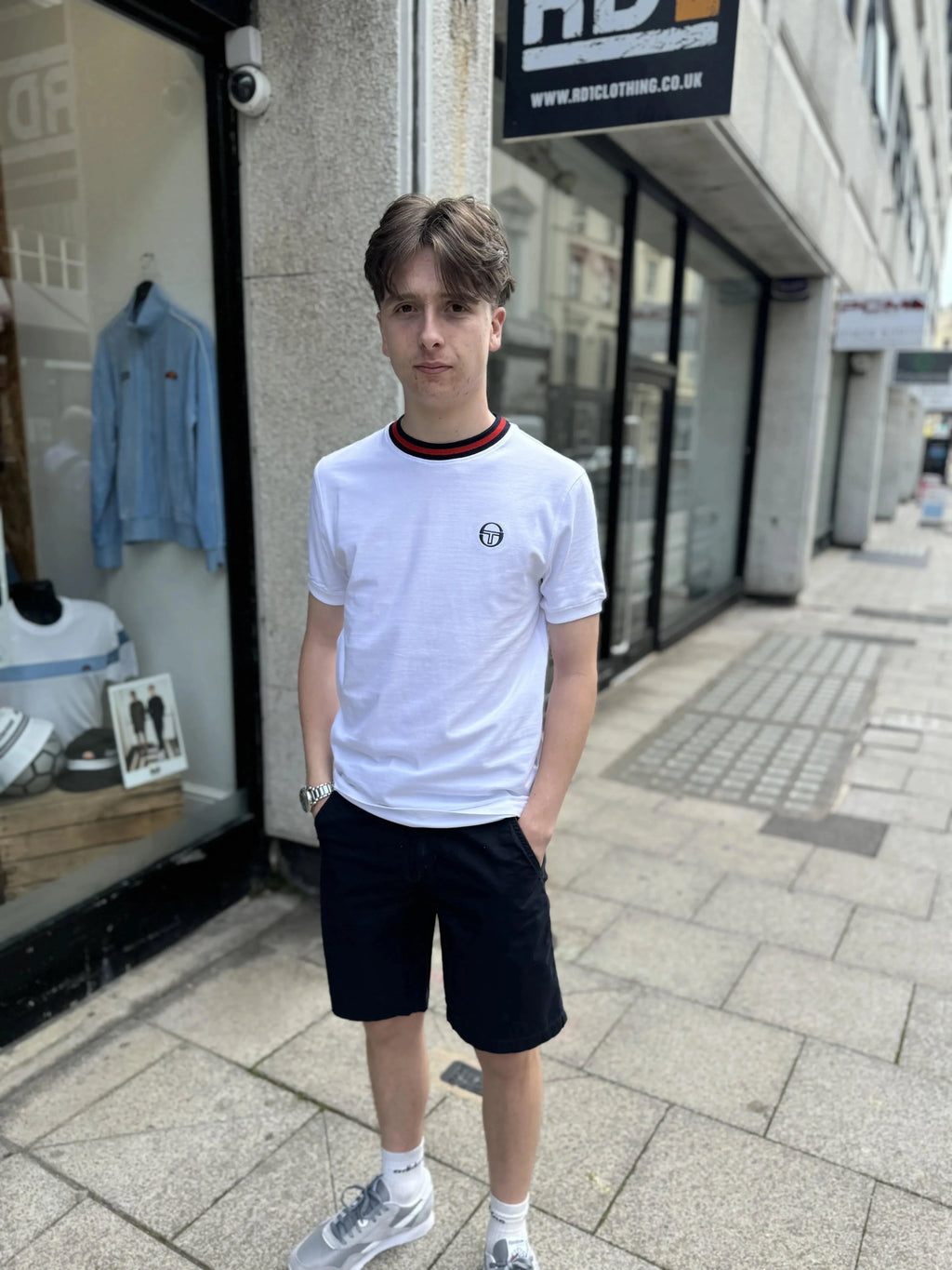 Only & Sons Elastic Waist Chino Jogger Sweat Short In Navy