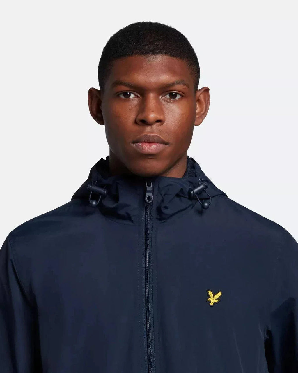 Lyle & Scott Zip Through Hooded Jacket In Navy