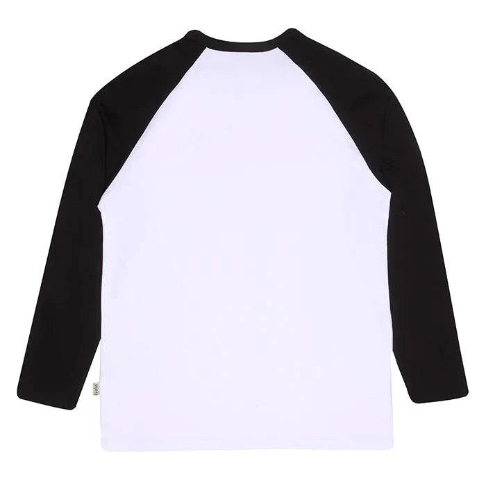 Gola Logo Print Varsity Black/White Long Sleeve T-Shirt