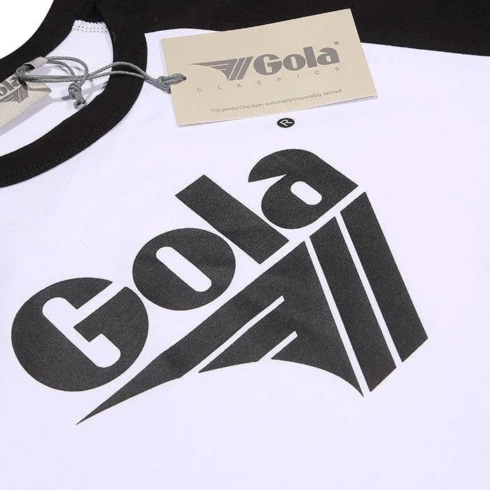 Gola Logo Print Varsity Black/White Long Sleeve T-Shirt