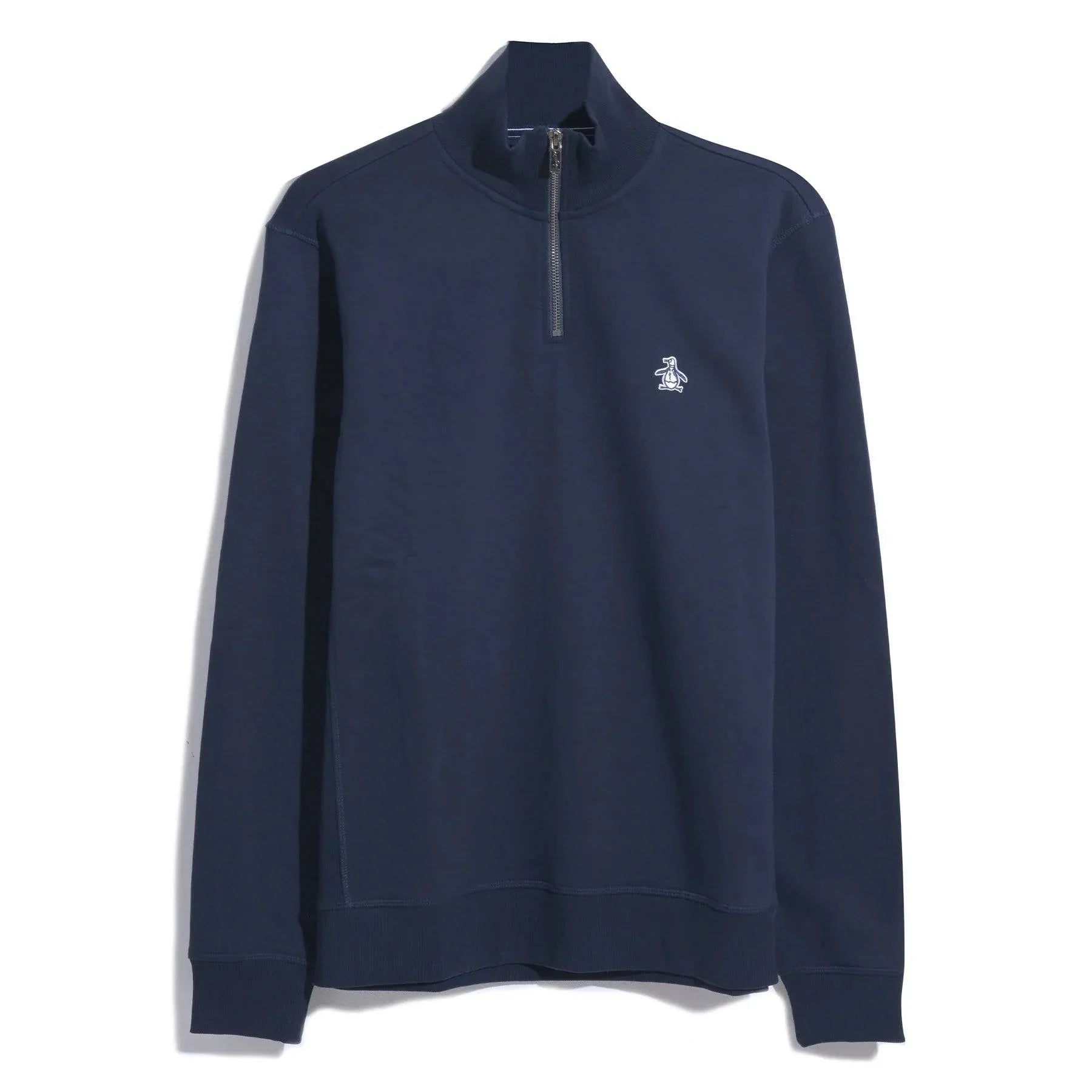 Original Penguin Cotton Quarter Zip Sweatshirt in Dark Sapphire