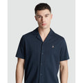 Original Penguin Short Sleeve Shirt With Camp Collar in Dark Sapphire