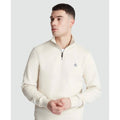 Original Penguin Fleece Quarter Zip Sweatshirt In Birch