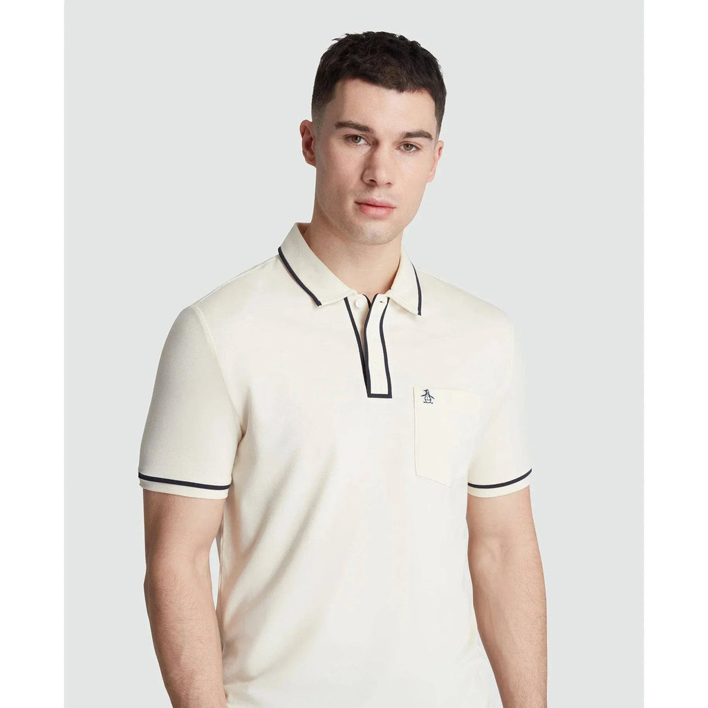 Original Penguin Pique Short Sleeve Polo Shirt In Birch