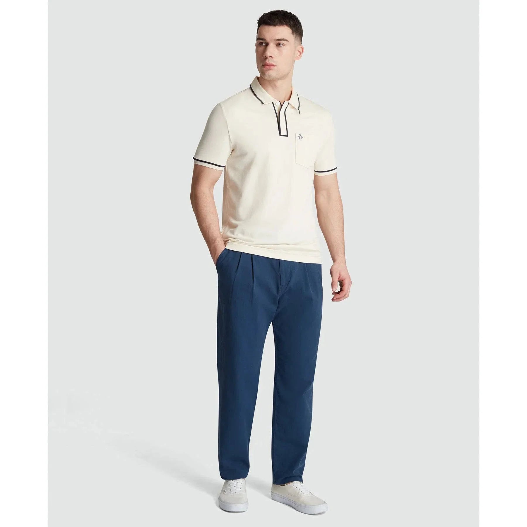 Original Penguin Pique Short Sleeve Polo Shirt In Birch
