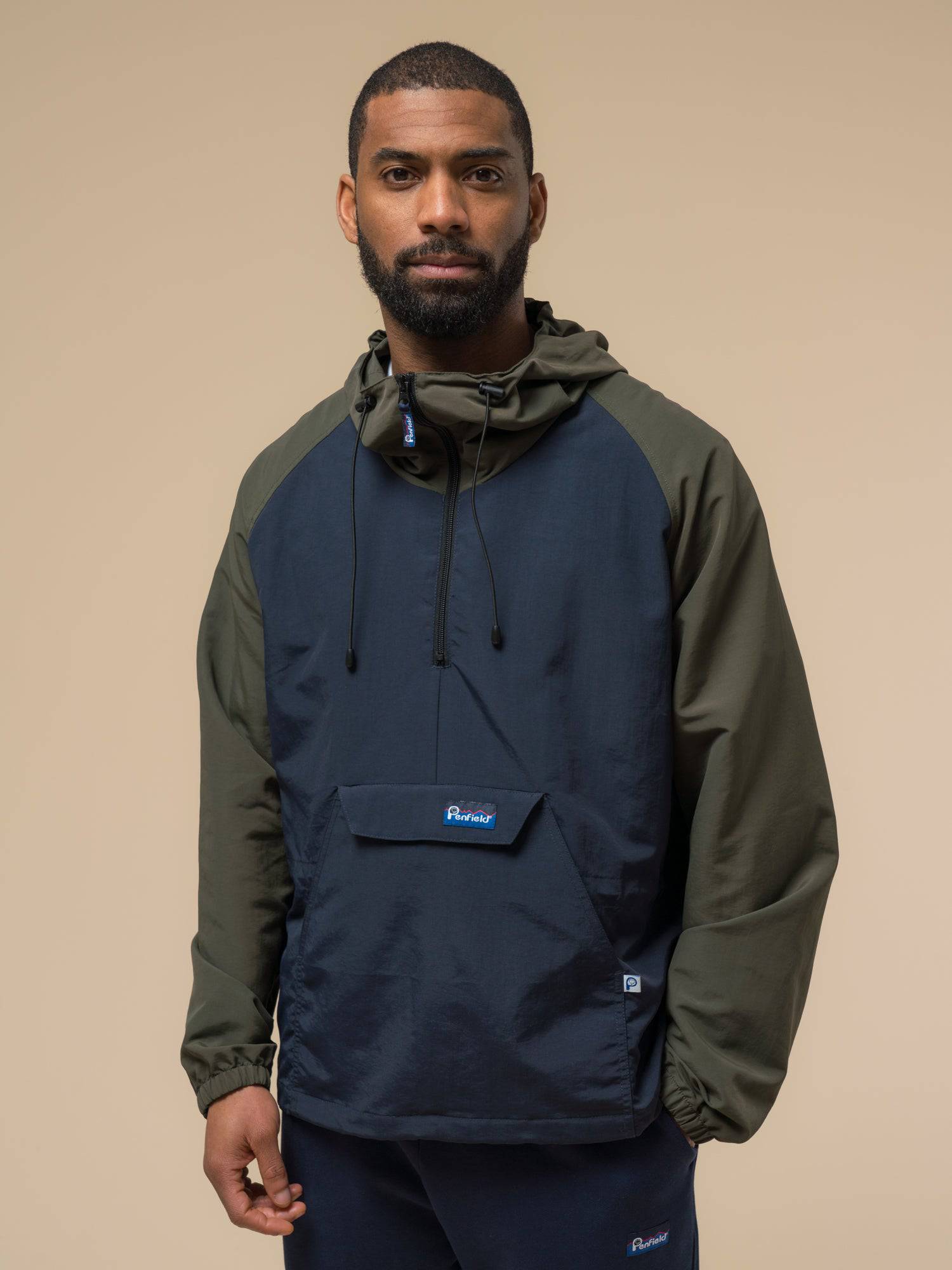 Penfield Pac Jac – Packable Anorak in Forest Green/Navy
