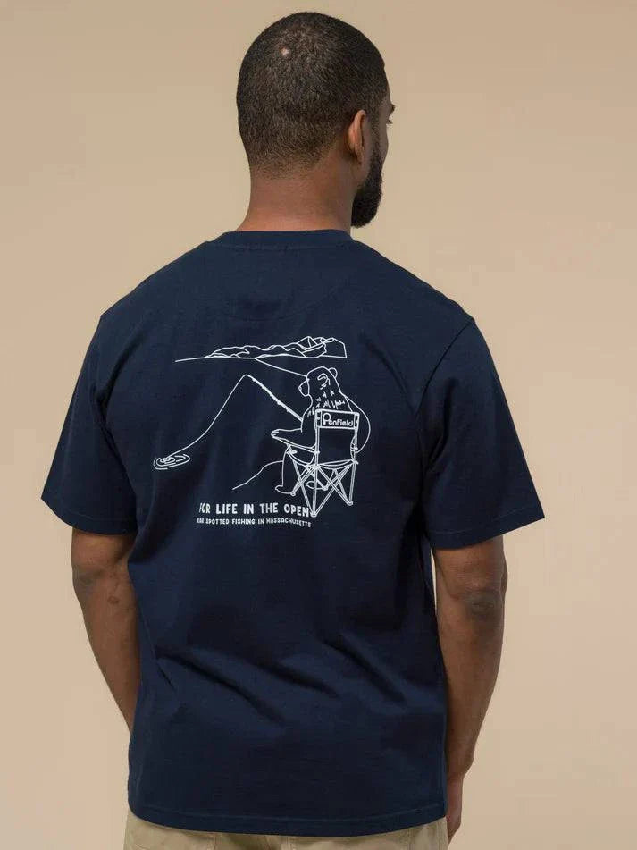 Penfield Fishing Bear T-Shirt Navy