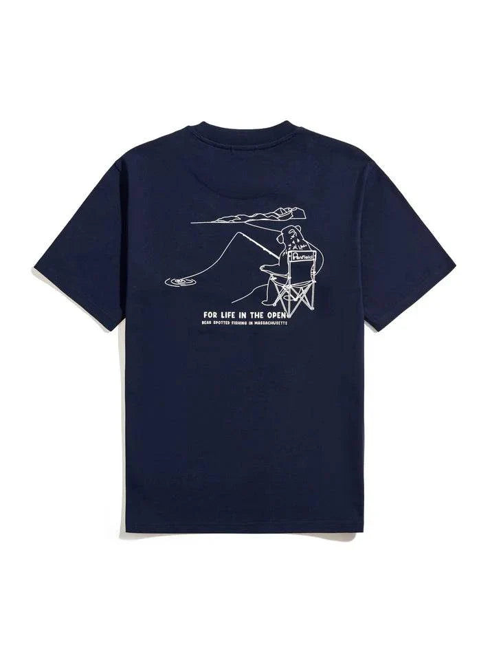 Penfield Fishing Bear T-Shirt Navy